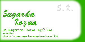 sugarka kozma business card